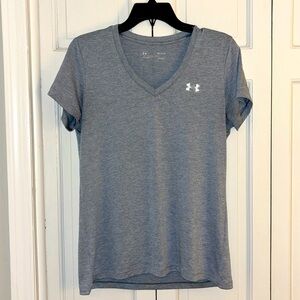 Under Armour Heatgear short sleeve. Size medium. Bluish gray.